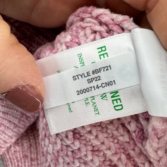 J.CREW Marbled Sweater Womens Pink Chunky Knit Crewneck Cotton Blend Size XS - Picture 6 of 11